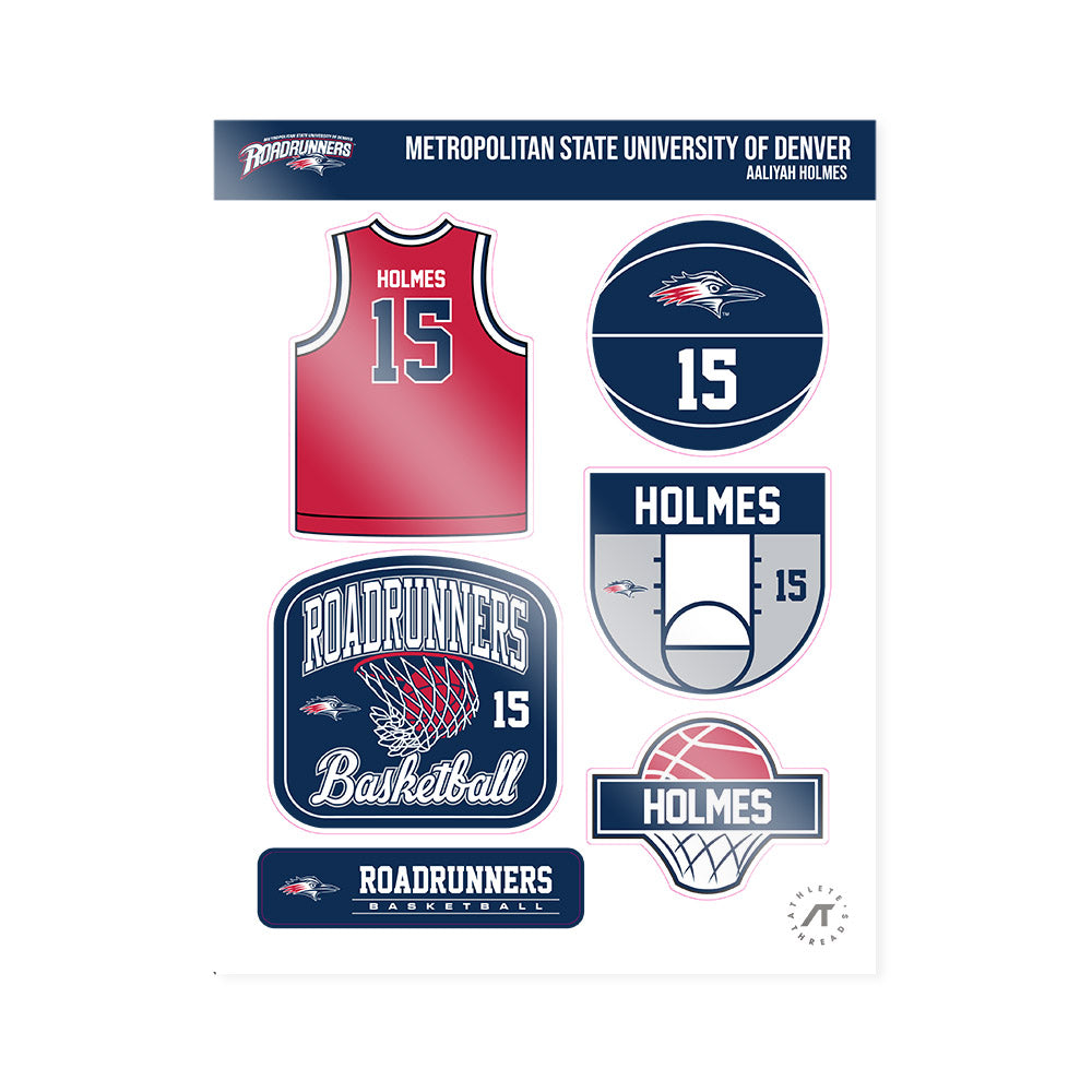 MSU Denver - NCAA Women's Basketball : Aaliyah Holmes - Sticker Sheet-0