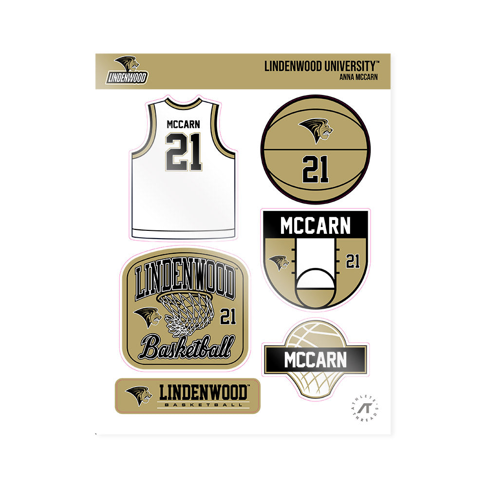 Lindenwood - NCAA Women's Basketball : Anna McCarn - Sticker Sheet-0