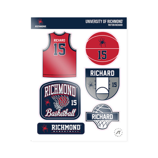 Richmond - NCAA Women's Basketball : Payton Richard - Sticker Sheet-0