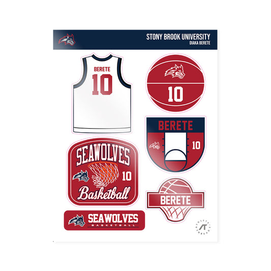 Stony Brook - NCAA Women's Basketball : Diaka Berete - Sticker Sheet-0