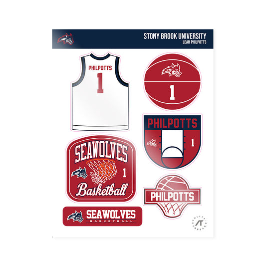 Stony Brook - NCAA Women's Basketball : Leah Philpotts - Sticker Sheet-0