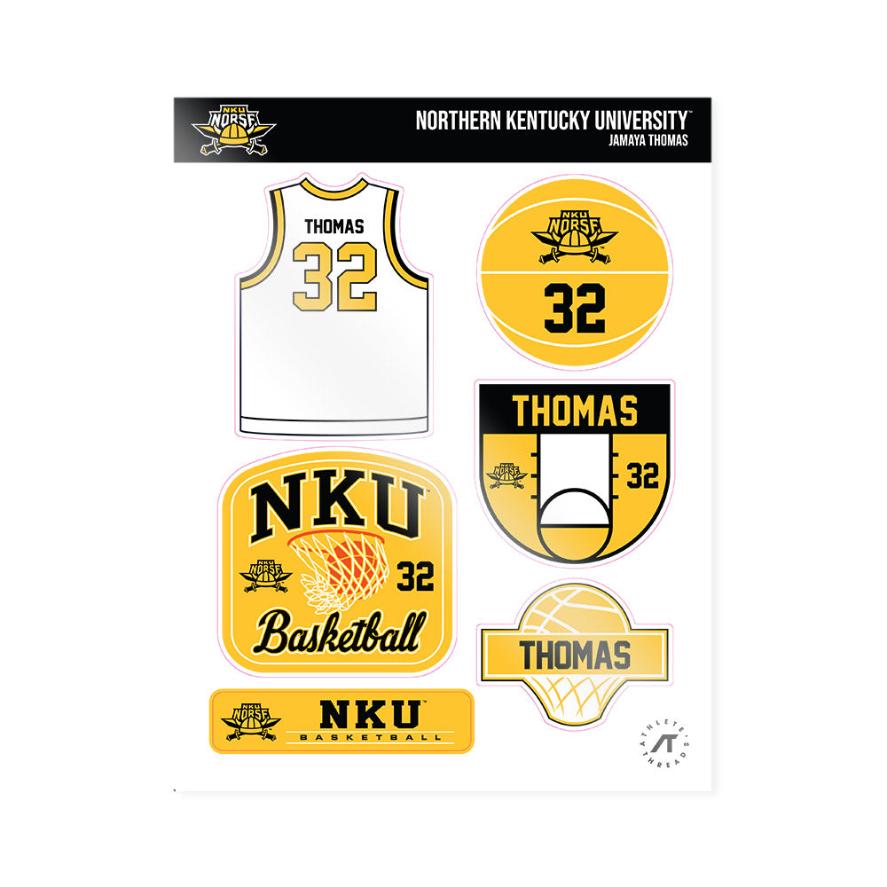 NKU - NCAA Women's Basketball : Jamaya Thomas - Sticker Sheet-0