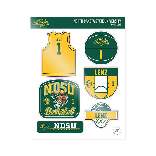 NDSU - NCAA Women's Basketball : Molly Lenz - Sticker Sheet-0