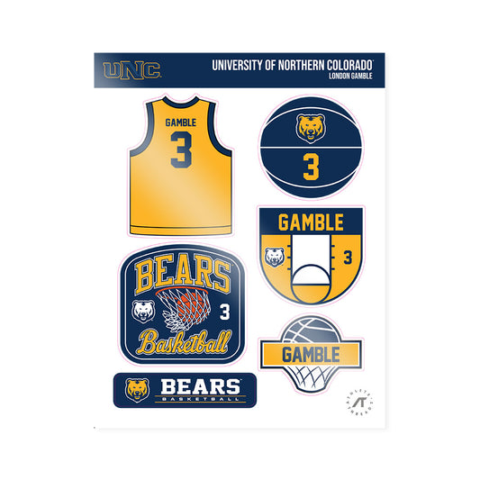 UNCO - NCAA Women's Basketball : London Gamble - Sticker Sheet-0