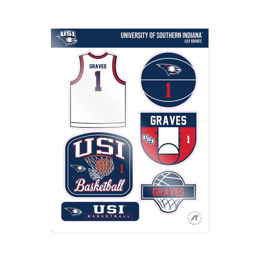 USI - NCAA Women's Basketball : Lily Graves - Sticker Sheet-0