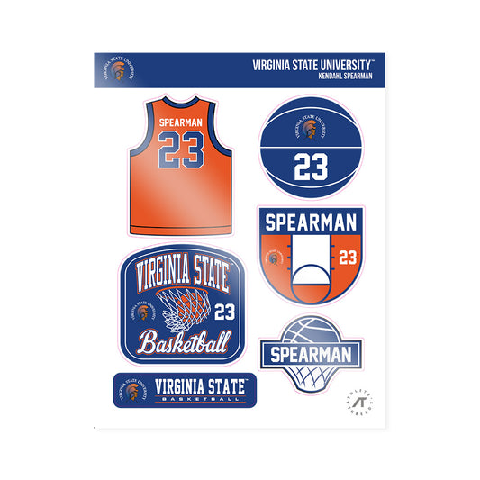 Virginia State - NCAA Women's Basketball : Kendahl Spearman - Sticker Sheet-0