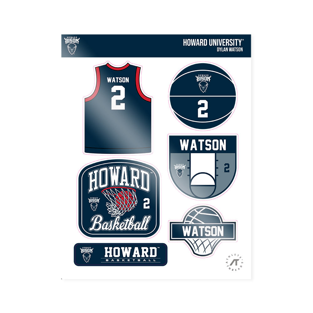 Howard - NCAA Women's Basketball : Dylan Watson - Sticker Sheet-0
