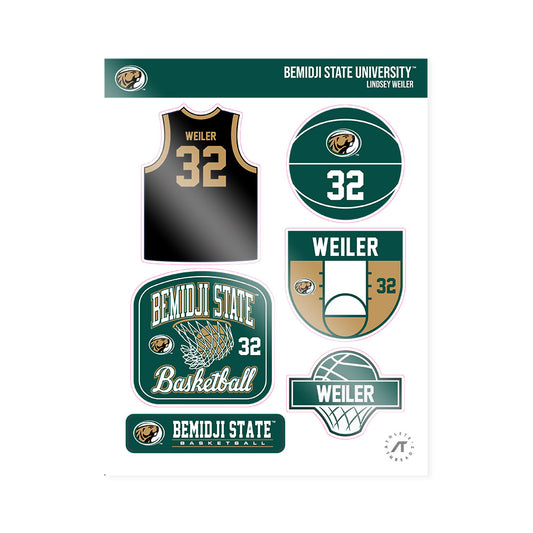 Bemidji State - NCAA Women's Basketball : Lindsey Weiler - Sticker Sheet-0
