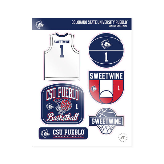 CSU Pueblo - NCAA Women's Basketball : Genesis Sweetwine - Sticker Sheet-0