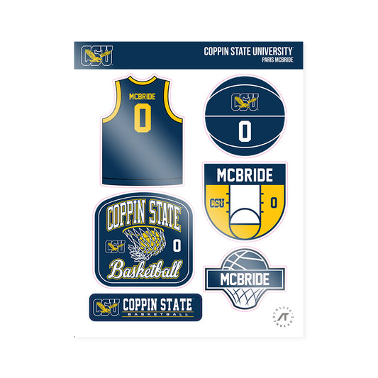 Coppin State - NCAA Women's Basketball : Paris McBride - Sticker Sheet-0