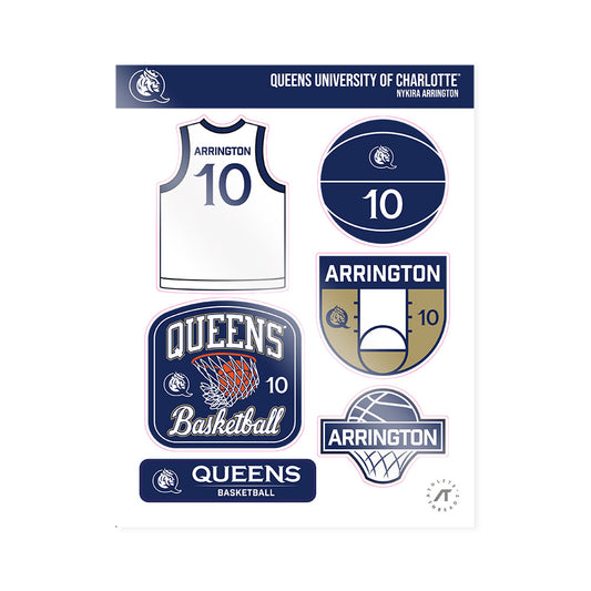 Queens - NCAA Women's Basketball : Nykira Arrington - Sticker Sheet-0