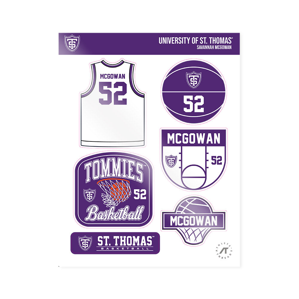 UST - NCAA Women's Basketball : Savannah McGowan - Sticker Sheet-0