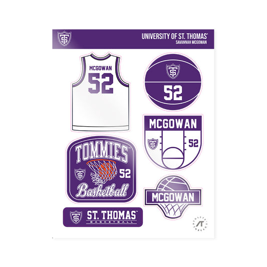 UST - NCAA Women's Basketball : Savannah McGowan - Sticker Sheet-0