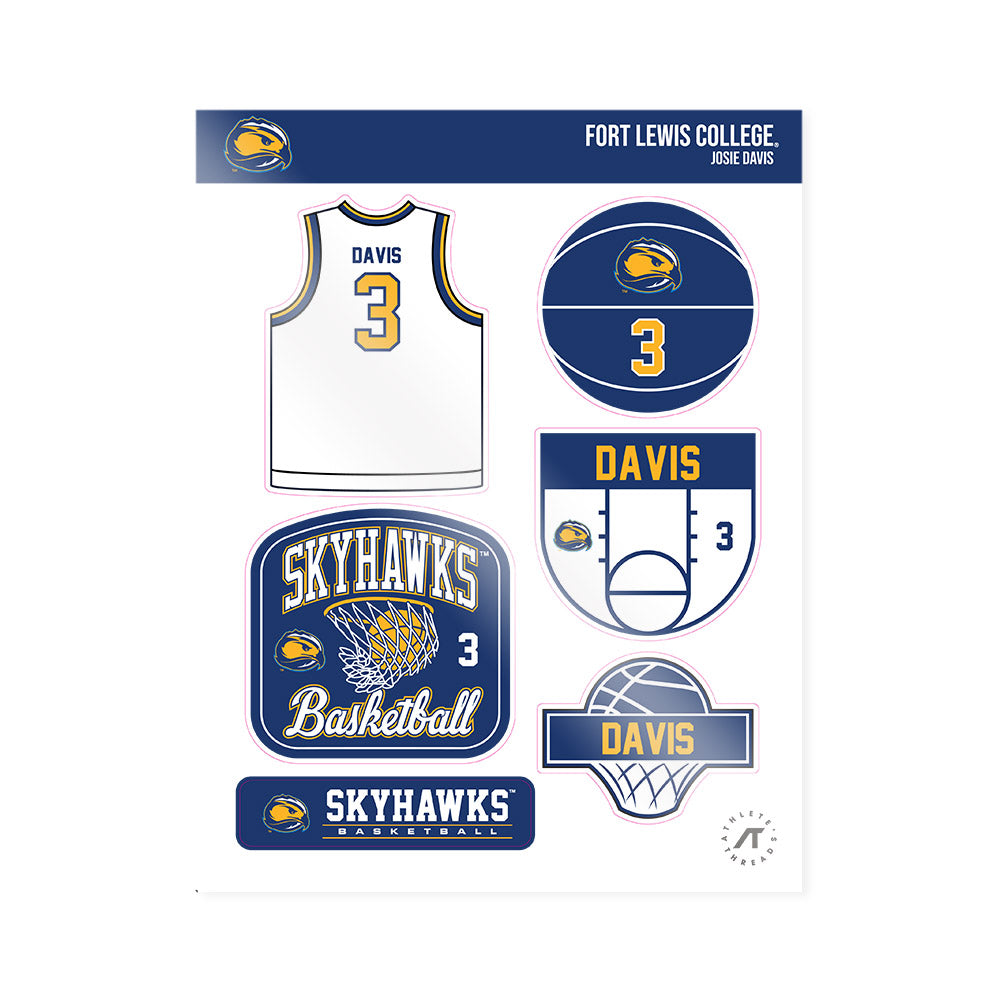 FLC - NCAA Women's Basketball : Josie Davis - Sticker Sheet-0