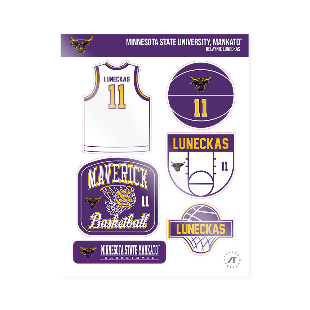 Minn. St. - NCAA Women's Basketball : Delaynie Luneckas - Sticker Sheet-0