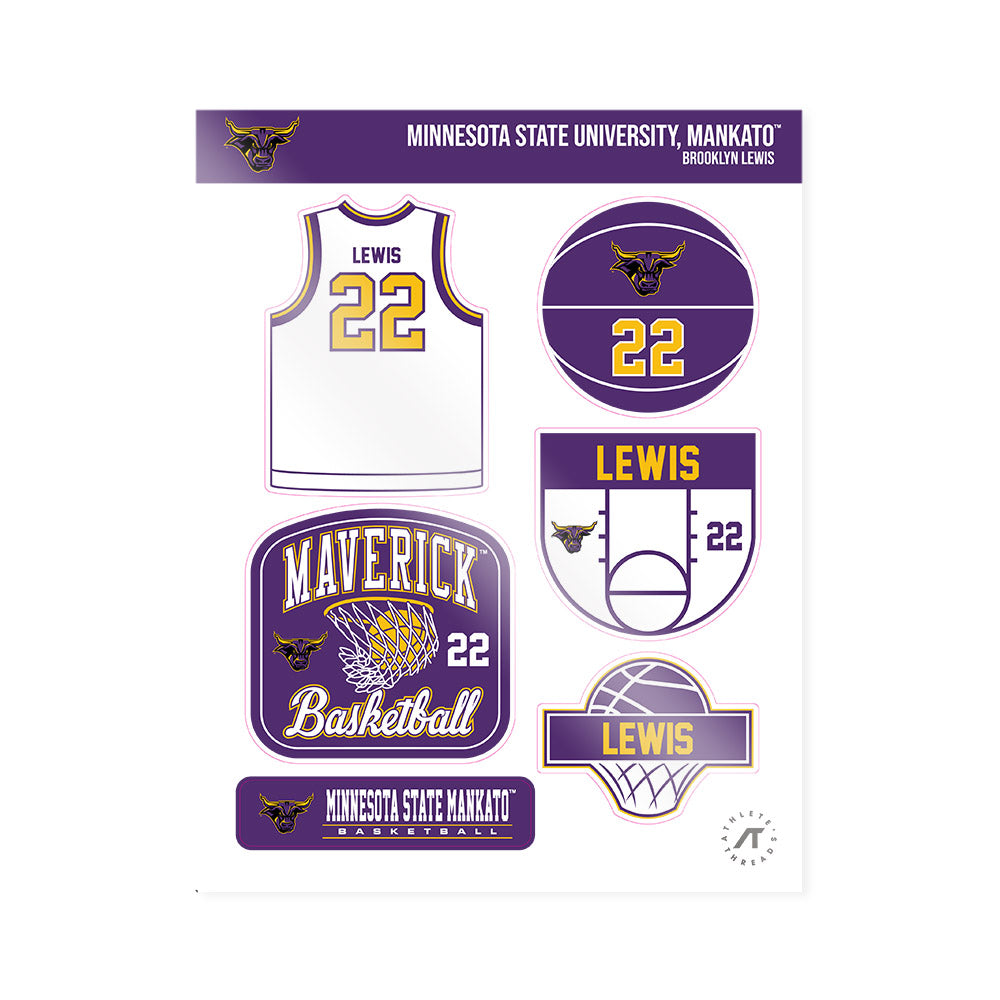 Minn. St. - NCAA Women's Basketball : Brooklyn Lewis - Sticker Sheet-0