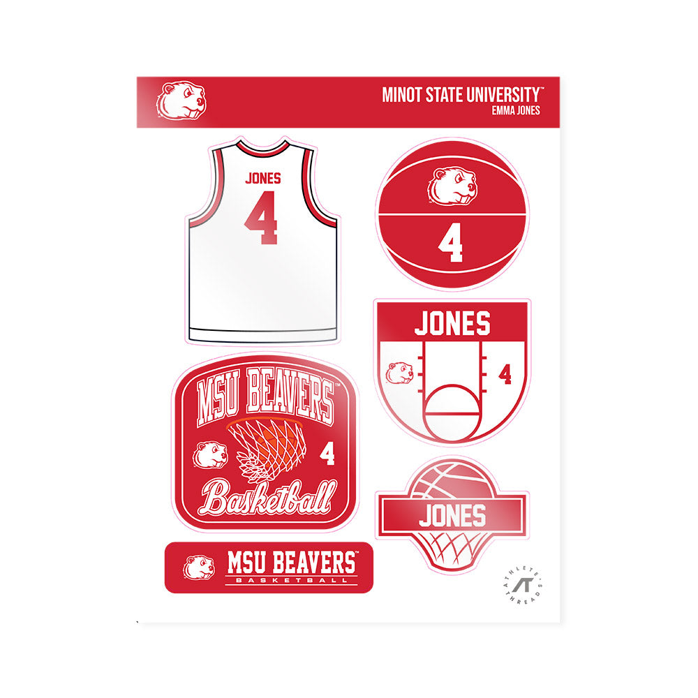 Minot State - NCAA Women's Basketball : Emma Jones - Sticker Sheet-0