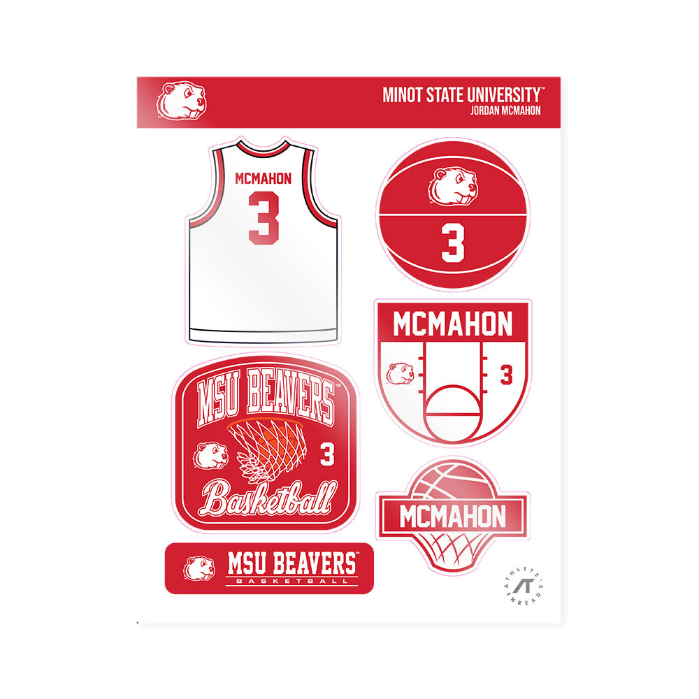 Minot State - NCAA Women's Basketball : Jordan McMahon - Sticker Sheet-0