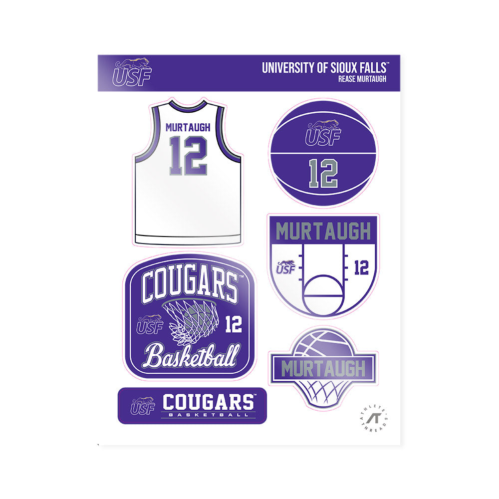 Sioux Falls - NCAA Women's Basketball : rease murtaugh - Sticker Sheet-0