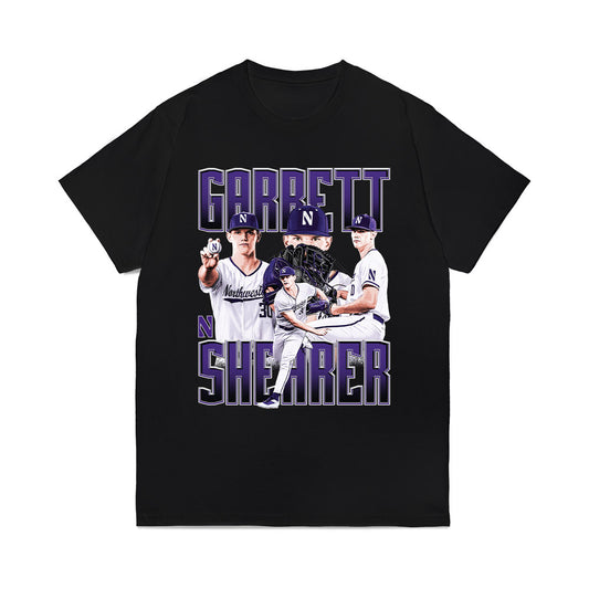 Northwestern - NCAA Baseball : Garrett Shearer - Collage Comfort Colors T-Shirt-0