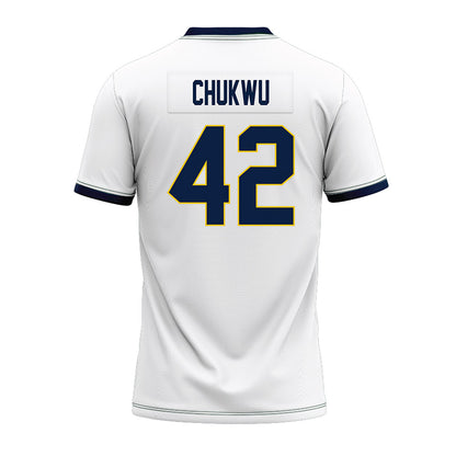 Michigan - NCAA Football : Jeffrey Chukwu - White Premium Football Jersey-1