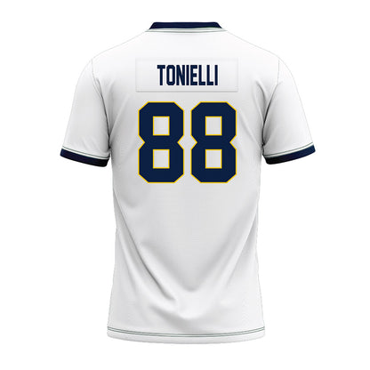 Michigan - NCAA Football : Deakon Tonielli - White Premium Football Jersey-1