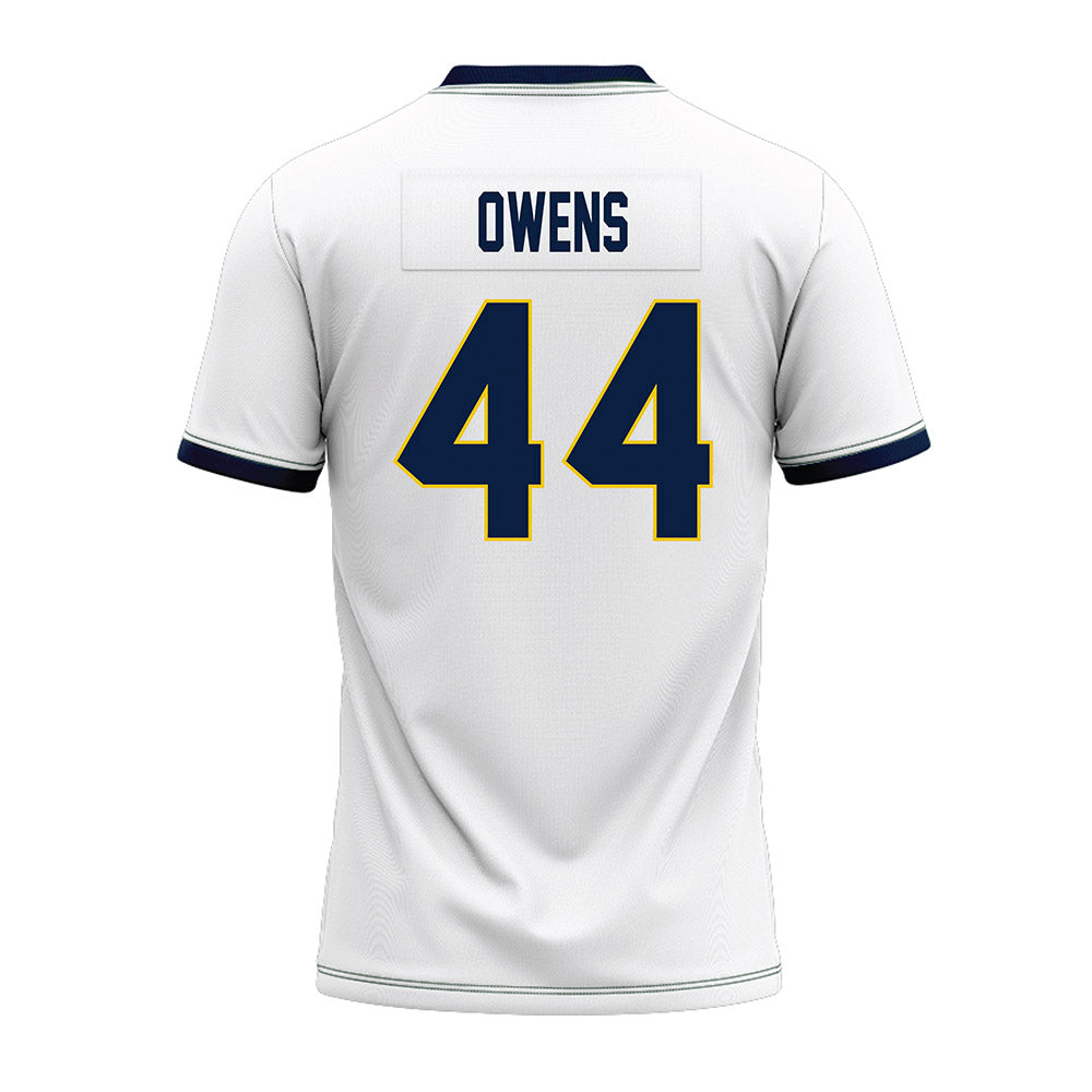 Michigan - NCAA Football : Eli Owens - White Premium Football Jersey-1