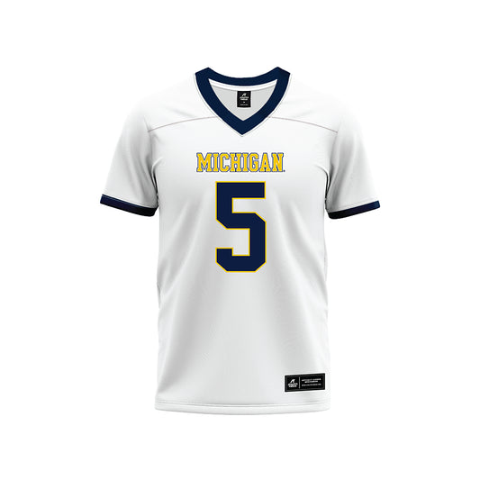 Michigan - NCAA Football : Savion Hiter - White Premium Football Jersey-0