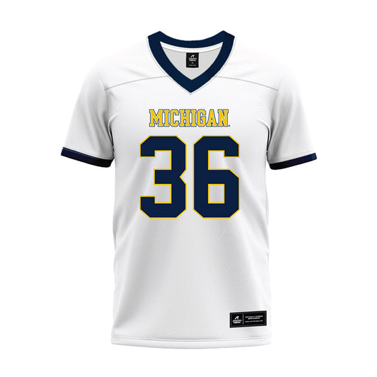 Michigan - NCAA Football : Tomas O'Meara - White Premium Football Jersey-0