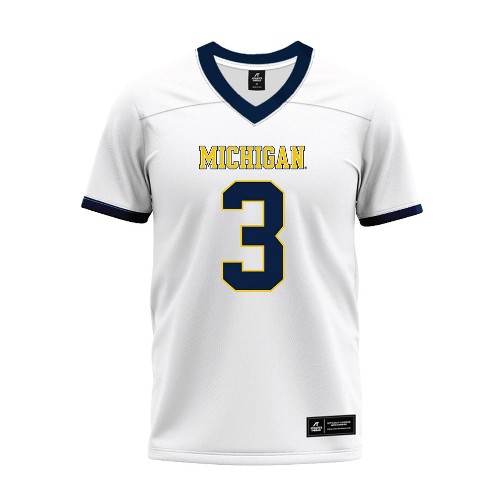 Michigan - NCAA Football : Andrew Marsh - White Premium Football Jersey-0