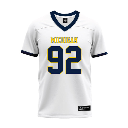 Michigan - NCAA Football : Ted Hammond - White Premium Football Jersey-0