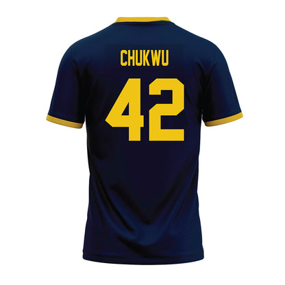 Michigan - NCAA Football : Jeffrey Chukwu - Blue Premium Football Jersey-1