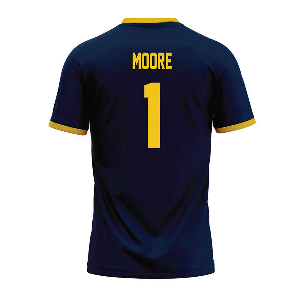 Michigan - NCAA Football : Rod Moore - Blue Premium Football Jersey-1