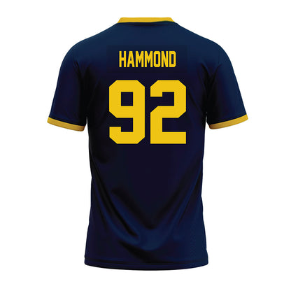 Michigan - NCAA Football : Ted Hammond - Blue Premium Football Jersey-1