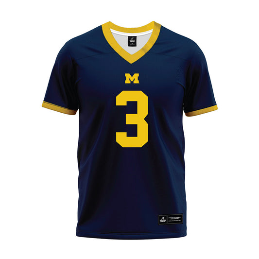 Michigan - NCAA Football : Andrew Marsh - Blue Premium Football Jersey-0