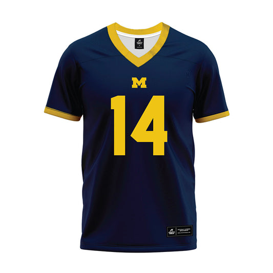 Michigan - NCAA Football : Carter Meadows - Blue Premium Football Jersey-0