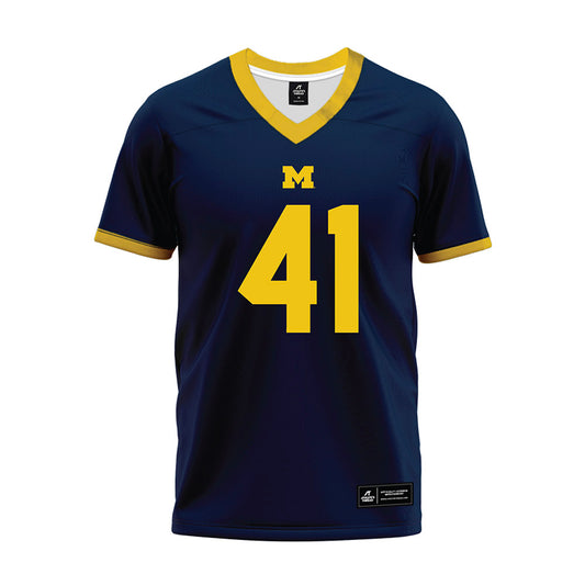Michigan - NCAA Football : Tariq Boney - Blue Premium Football Jersey-0