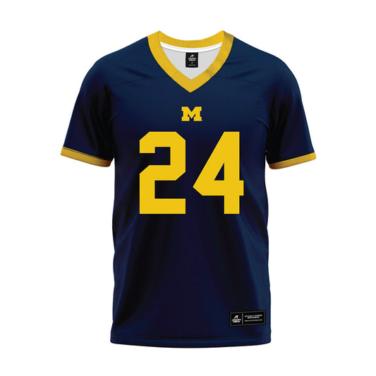 Michigan - NCAA Football : Bryson Kuzdzal - Blue Premium Football Jersey-0