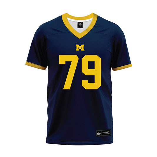 Michigan - NCAA Football : Tommy Fraumann - Blue Premium Football Jersey-0