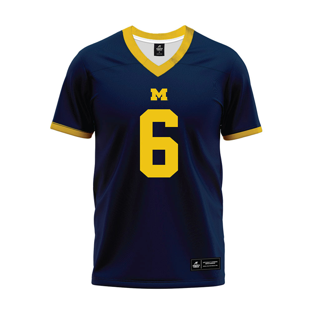 Michigan - NCAA Football : JJ Buchanan - Blue Premium Football Jersey-0