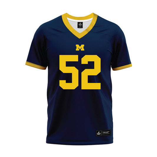 Michigan - NCAA Football : Christian Pierce - Blue Premium Football Jersey-0