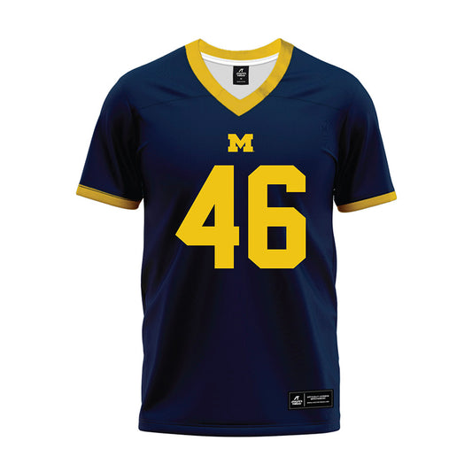 Michigan - NCAA Football : Gavin Magorien - Blue Premium Football Jersey-0