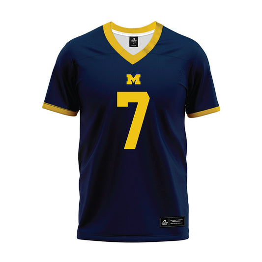 Michigan - NCAA Football : Chris Bracy - Blue Premium Football Jersey-0