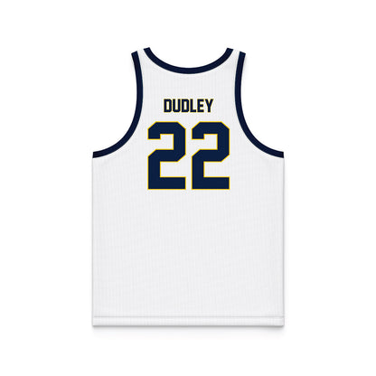 Michigan - NCAA Women's Basketball : Kendall Dudley - White Basketball Jersey-1