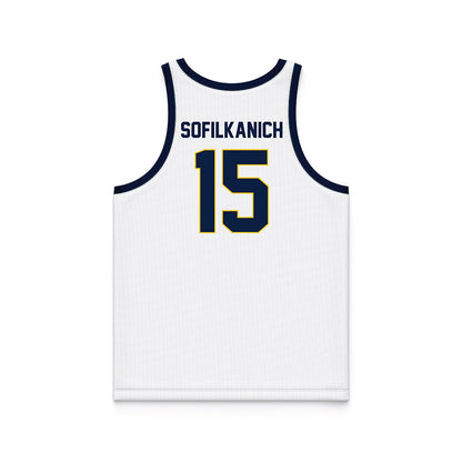 Michigan - NCAA Women's Basketball : Ashley Sofilkanich - White Basketball Jersey-1