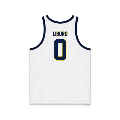 Michigan - NCAA Men's Basketball : Ricky Liburd - White Basketball Jersey-1