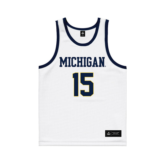 Michigan - NCAA Women's Basketball : Ashley Sofilkanich - White Basketball Jersey-0