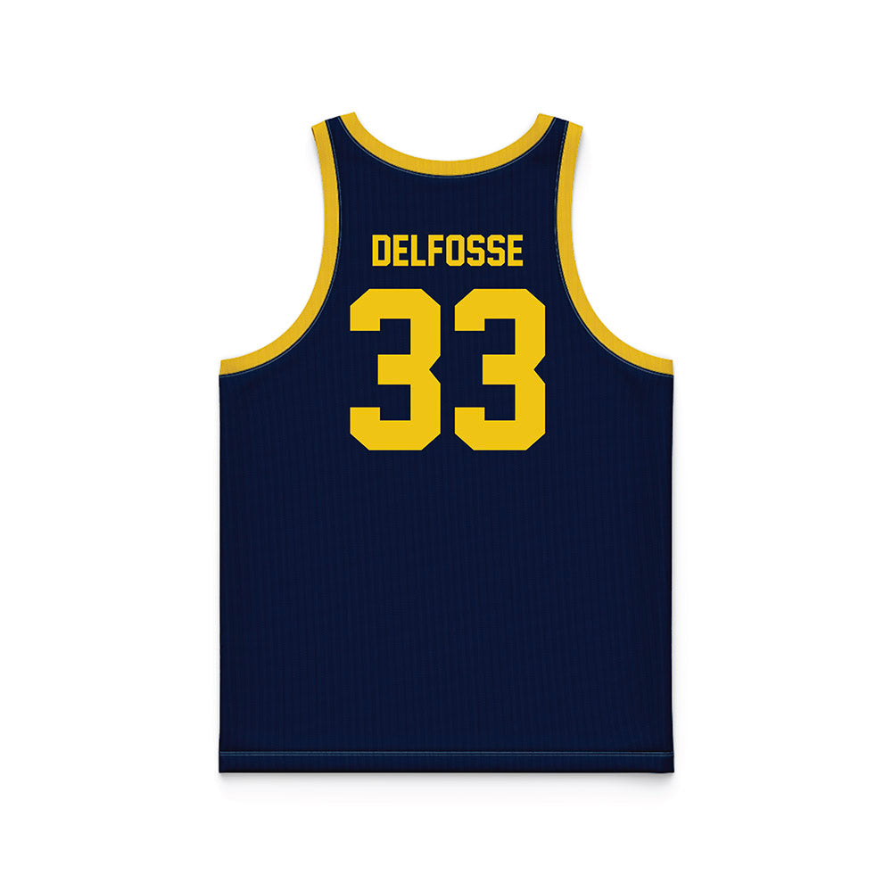 Michigan - NCAA Women's Basketball : Te'Yala Delfosse - Blue Basketball Jersey-1