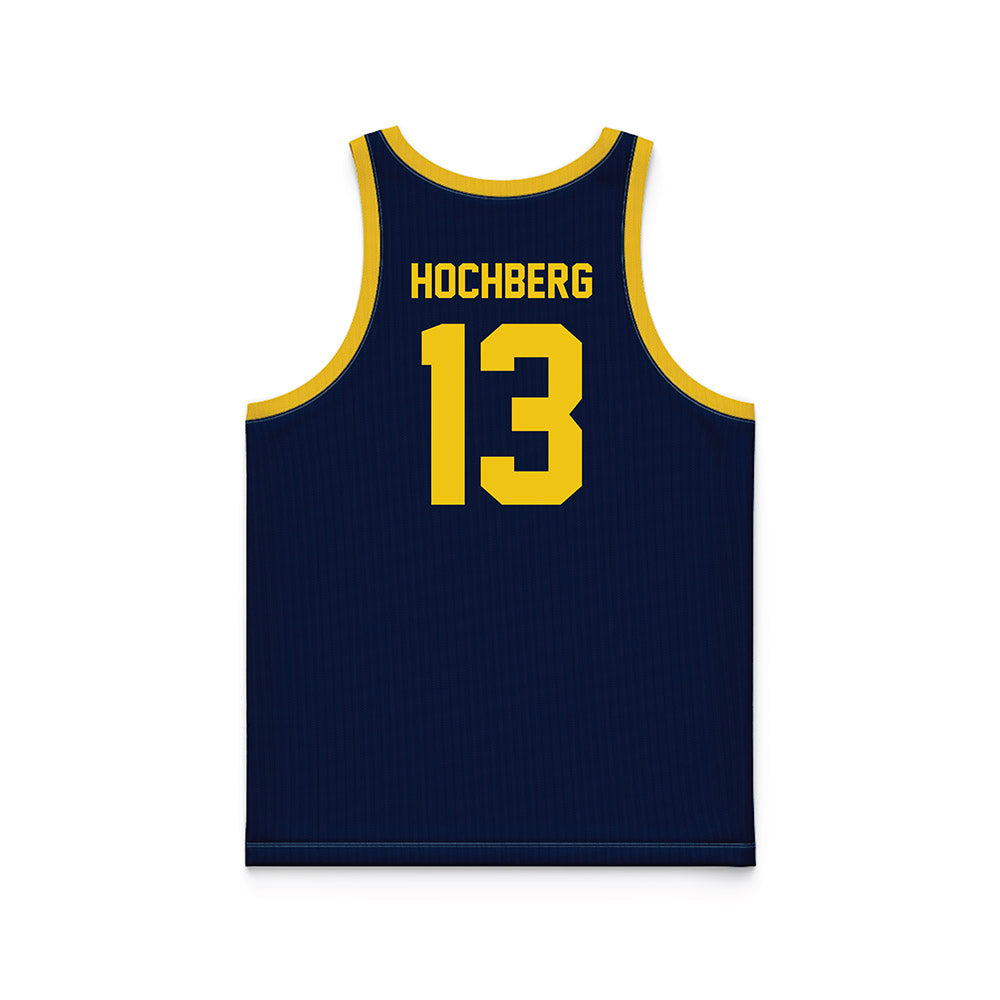 Michigan - NCAA Men's Basketball : Harrison Hochberg - Blue Basketball Jersey-1