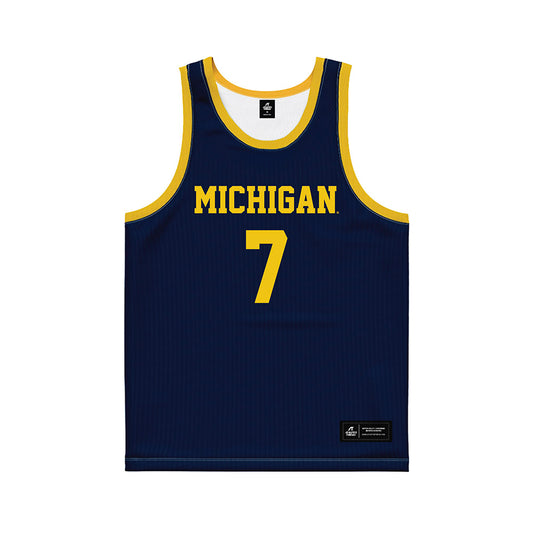 Michigan - NCAA Men's Basketball : Howard Eisley Jr - Blue Basketball Jersey-0